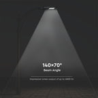40W Lampa uliczna solarna z czujnikiem ruchu / Barwa:6000K / Obudowa: Czarna / Wydajność: 120lm/W
