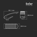 20W Solarna lampa parkowa z czujnikiem ruchu / Obudowa: Biała / Barwa:6400K