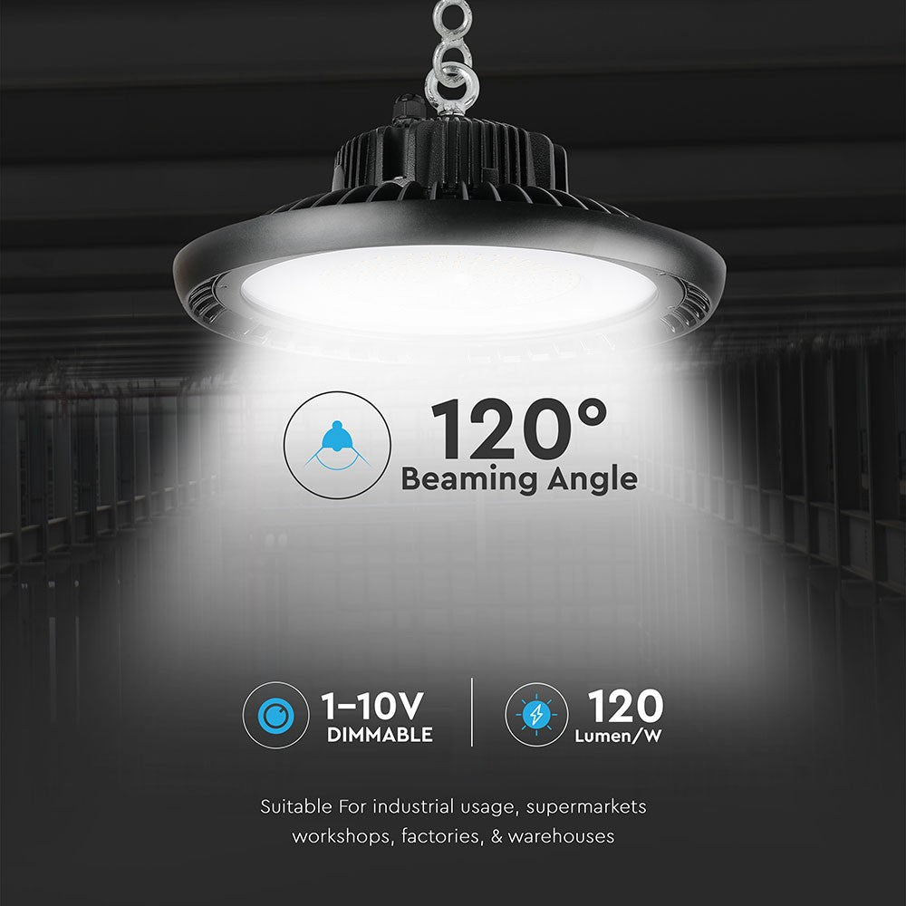 150W Oprawa Highbay LED ( Zasilacz MEANWELL ) / Chip SAMSUNG / Barwa:6400K / Kąt 120' / 5 Lat gwarancji