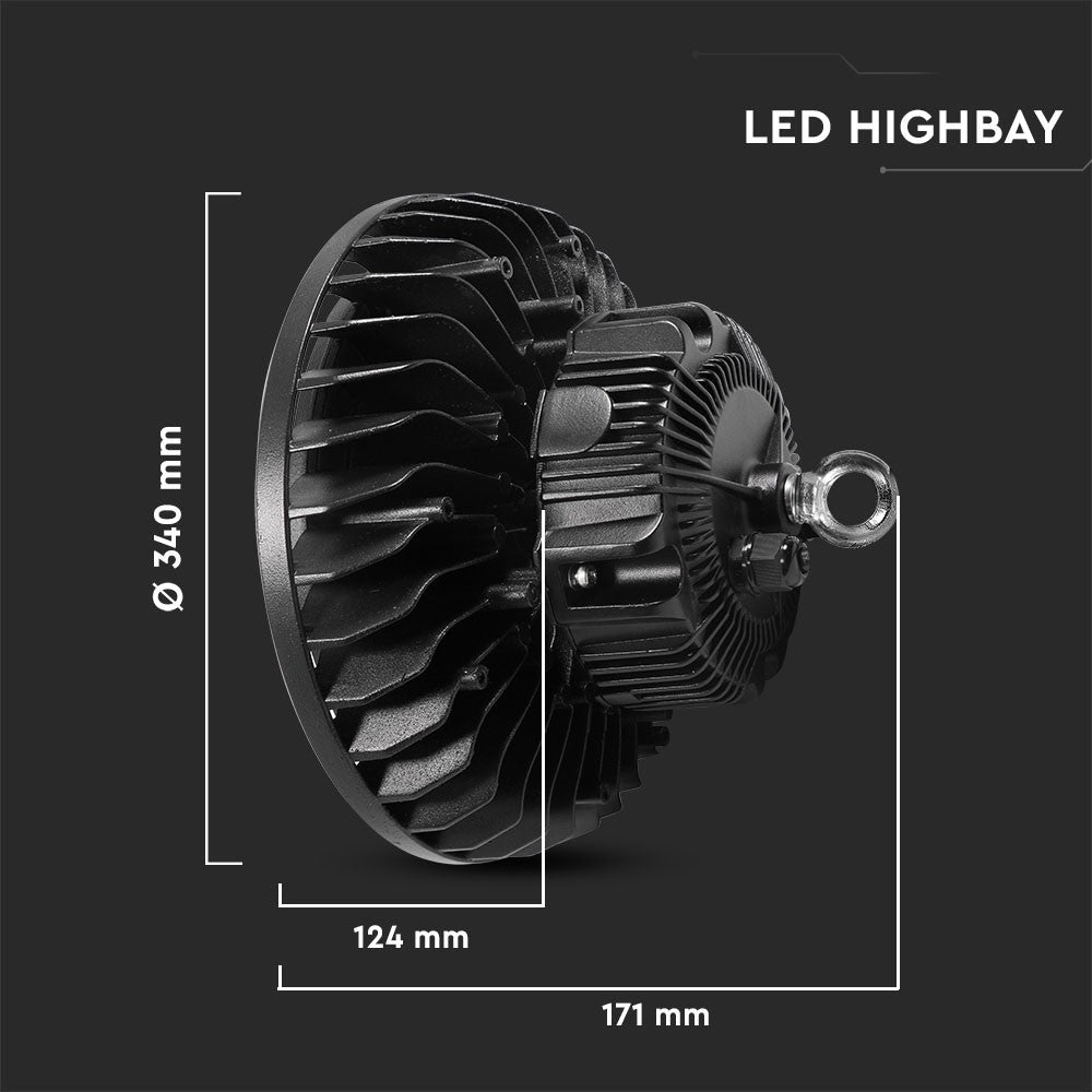 150W Oprawa Highbay LED / Zasilacz MEANWELL / Chip SAMSUNG / Barwa:4000K / Skuteczność: 140lm/W / Sterowanie 1-10V