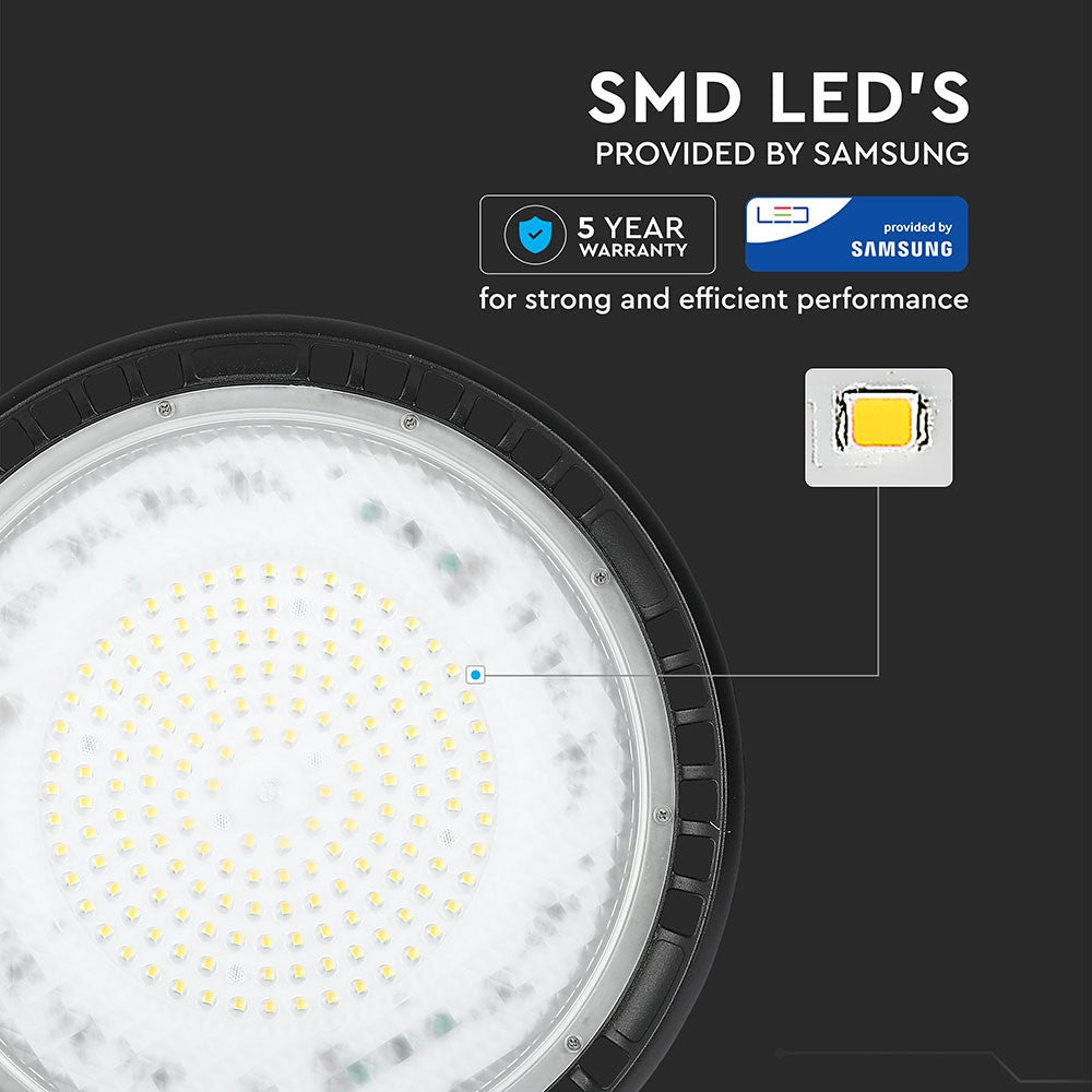 150W Oprawa Highbay LED ( Zasilacz MEANWELL ) / Chip SAMSUNG / Barwa:6400K / Kąt 90' / 5 Lat gwarancji