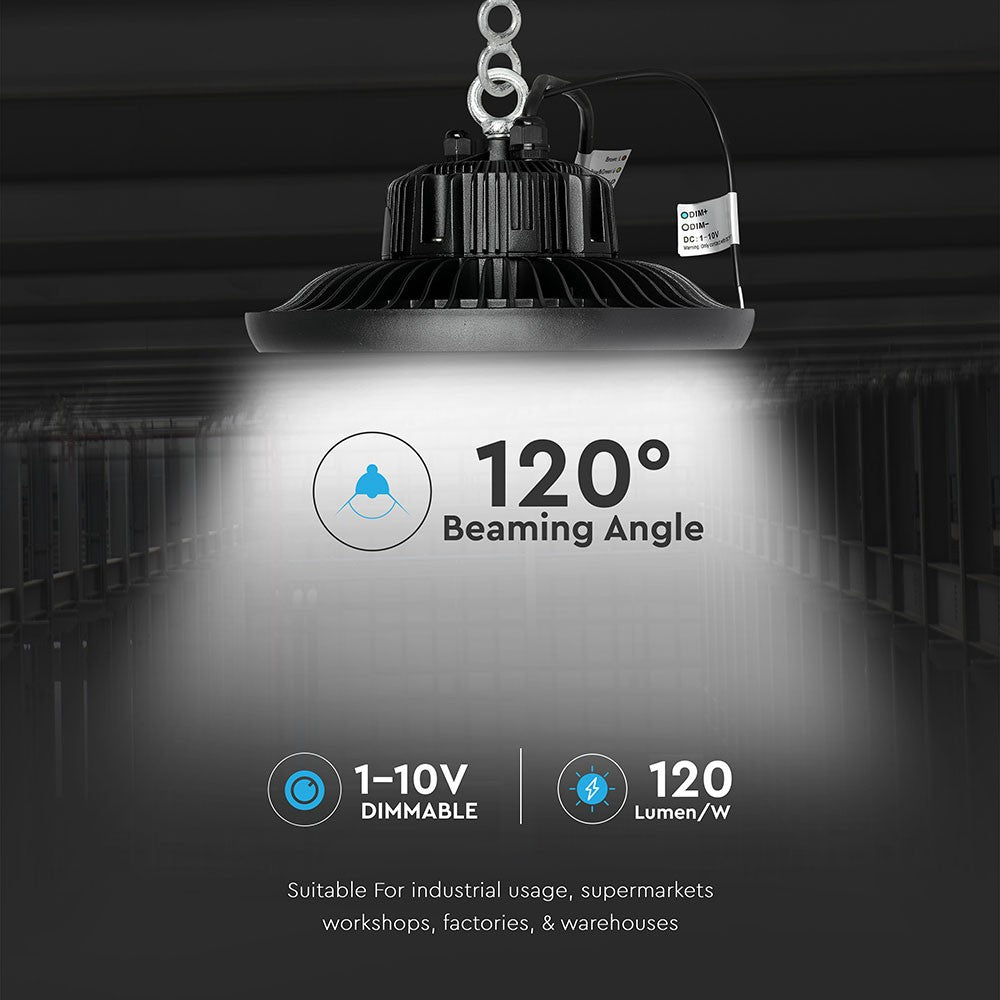100W Oprawa Highbay LED ( Zasilacz MEANWELL ) / Chip SAMSUNG / Barwa:6400K / Kąt 120' / 5 Lat gwarancji