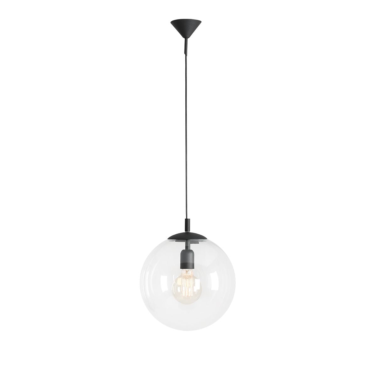 Aldex Lampa Wisząca Globe Black - Metal / szkło - Czarny 562G5