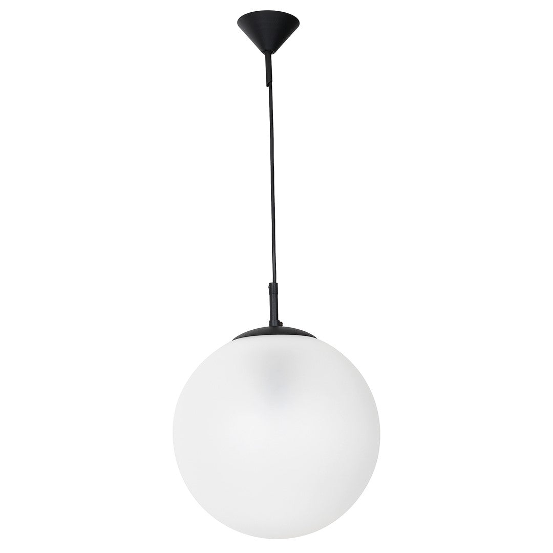 Aldex Lampa Wisząca Globe Black (Mleczna Kula) - Metal / szkło - Czarny 562G6