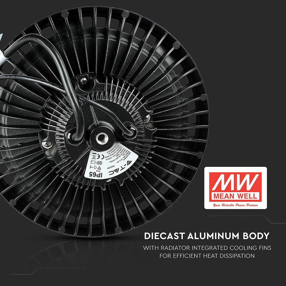 100W Oprawa Highbay LED ( Zasilacz MEANWELL ) / Chip SAMSUNG / Barwa:6400K / Kąt 90' / 5 Lat gwarancji
