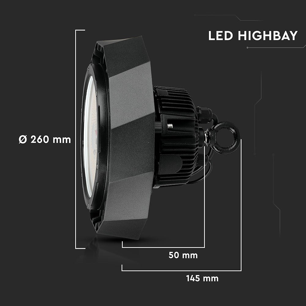 100W Oprawa Highbay LED ( Zasilacz MEANWELL ) / Chip SAMSUNG / Barwa:6000K / Kąt 120' / 5 Lat gwarancji