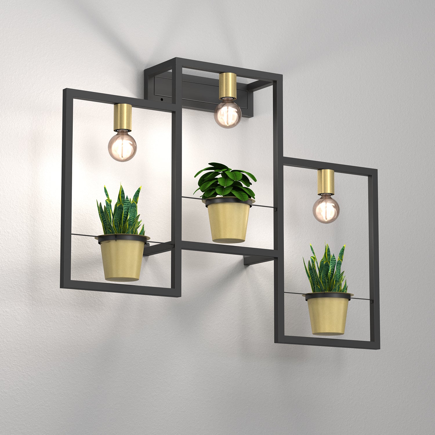 kinket Flores black 3xE27