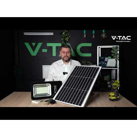 50W Solarna lampa uliczna / Barwa:4000K / Obudowa: Czarna