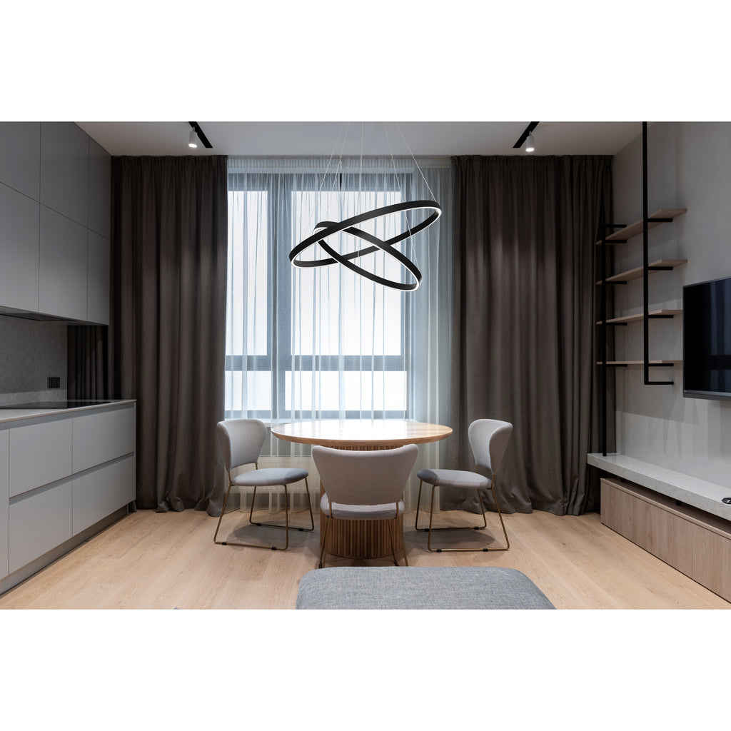 Maytoni Lampa wisząca Rim - Aluminium - Czarny MOD058PL-L74B4K