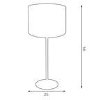 lampka gab. Arden H 58 black, cylinder shade dia 250, h 170 navy blue/gold 1xE27