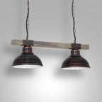 żyrandol Hakon natural wood 2xE27