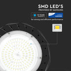 100W Oprawa Highbay LED ( Zasilacz SAMSUNG ) / Barwa:4000K / Obudowa: Czarna / Wydajność: 120lm/w / Kąt 90'