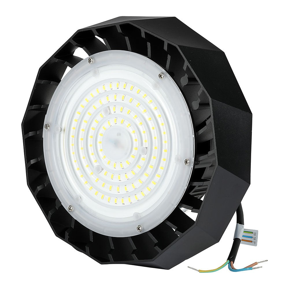 100W Oprawa Highbay LED ( Zasilacz SAMSUNG ) / Barwa:4000K / Obudowa: Czarna / Wydajność: 120lm/w / Kąt 90'