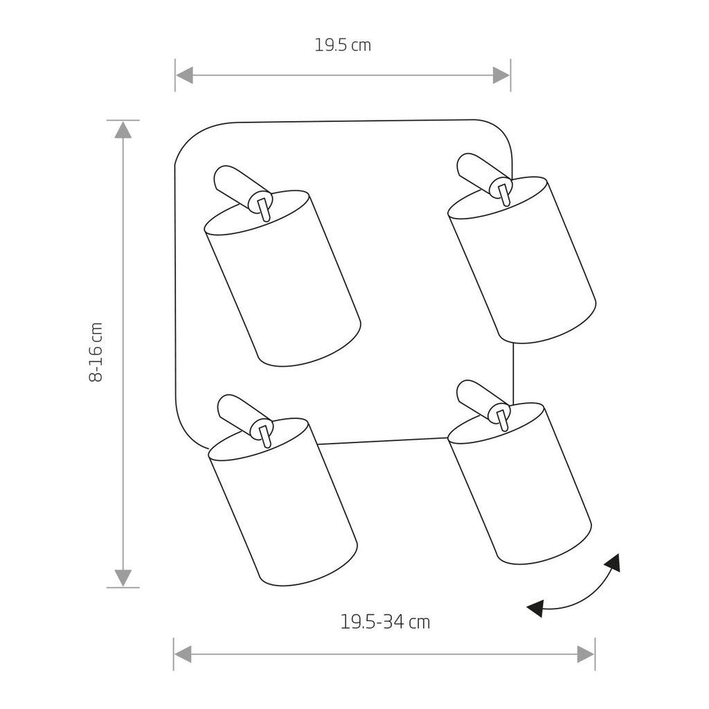 Nowodvorski Reflektorek / Spot EYE SPOT 4x10W only LED 50/60Hz - Stal lakierowana - Srebrny 5844