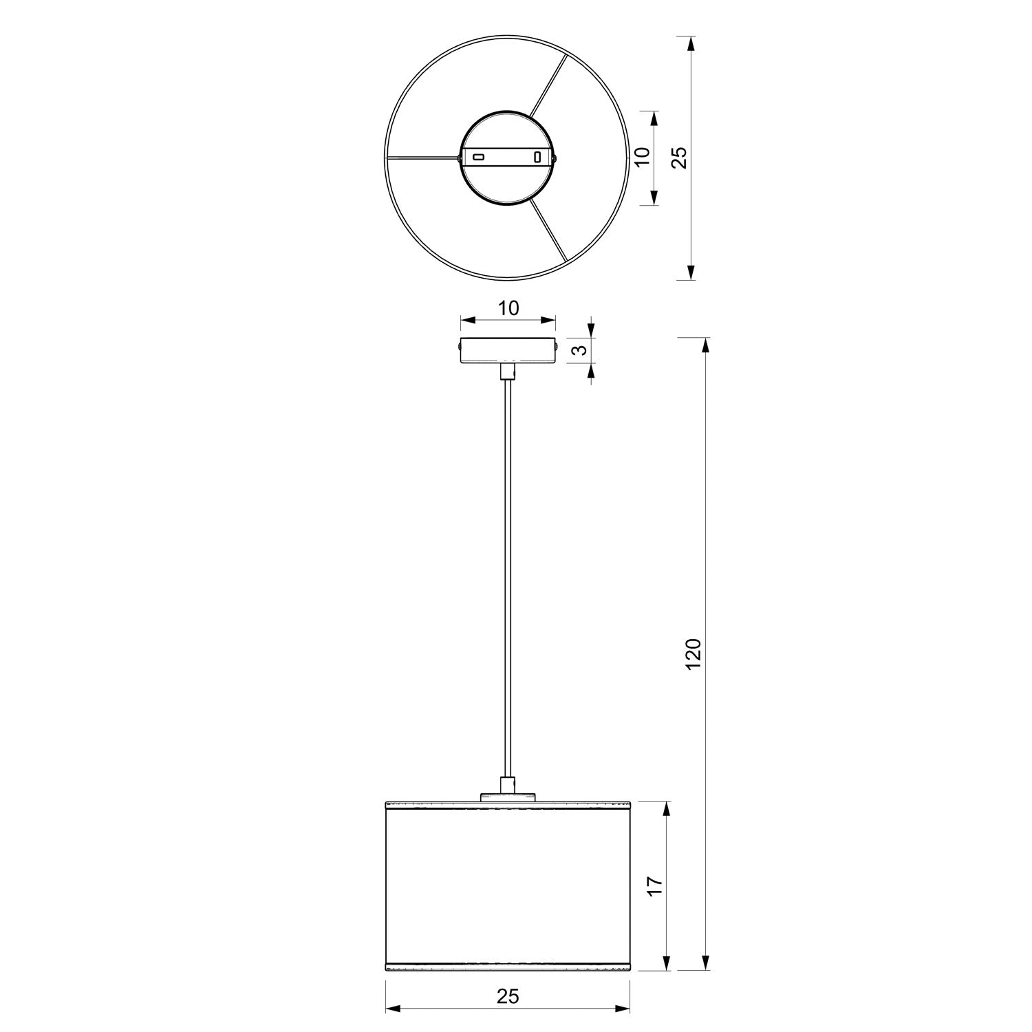 żyrandol Rattan cylinder shade dia 250, h 170 1xE27