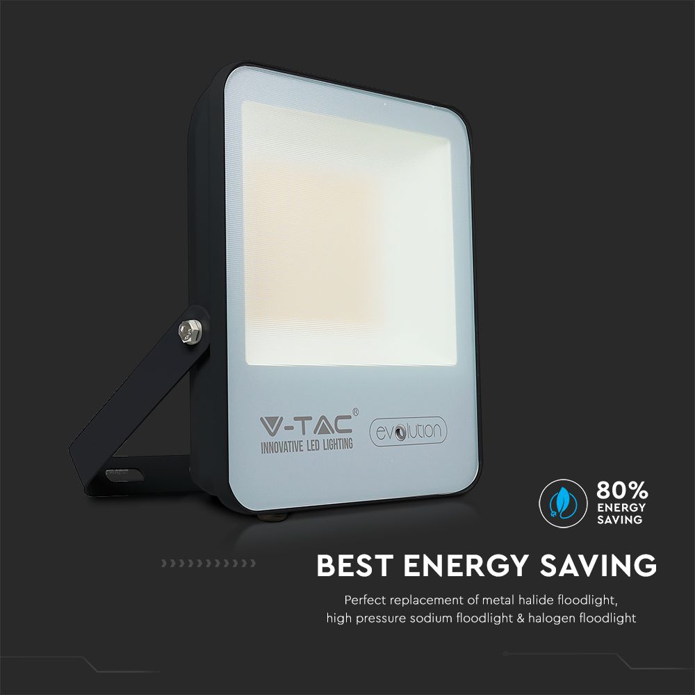 100W Naświetlacz LED SMD / Barwa:6400K / Obudowa: Czarna / Skuteczność 160lm/W