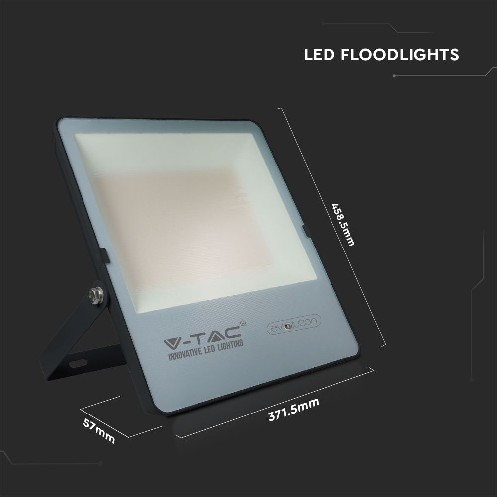 200W Naświetlacz LED 6400K / Obudowa: Czarna / Skuteczność z diody 160lm/W