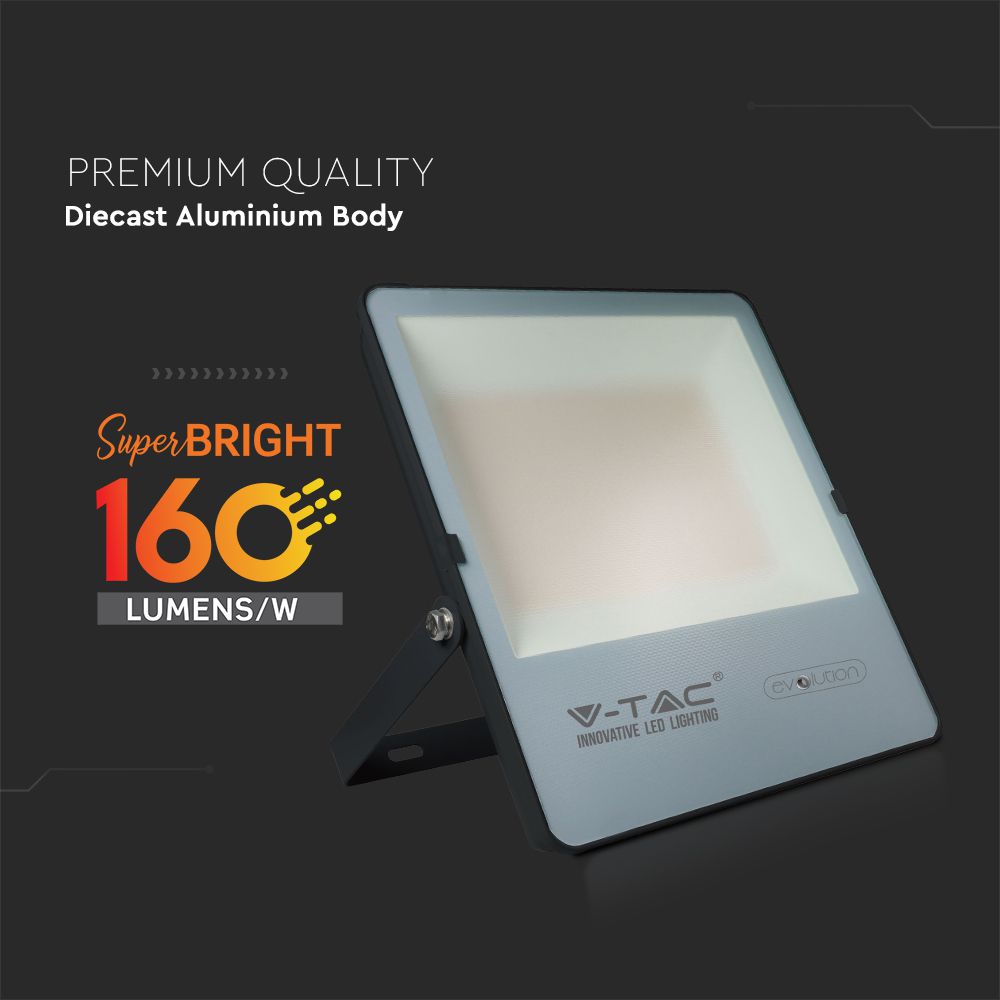 200W Naświetlacz LED 6400K / Obudowa: Czarna / Skuteczność z diody 160lm/W