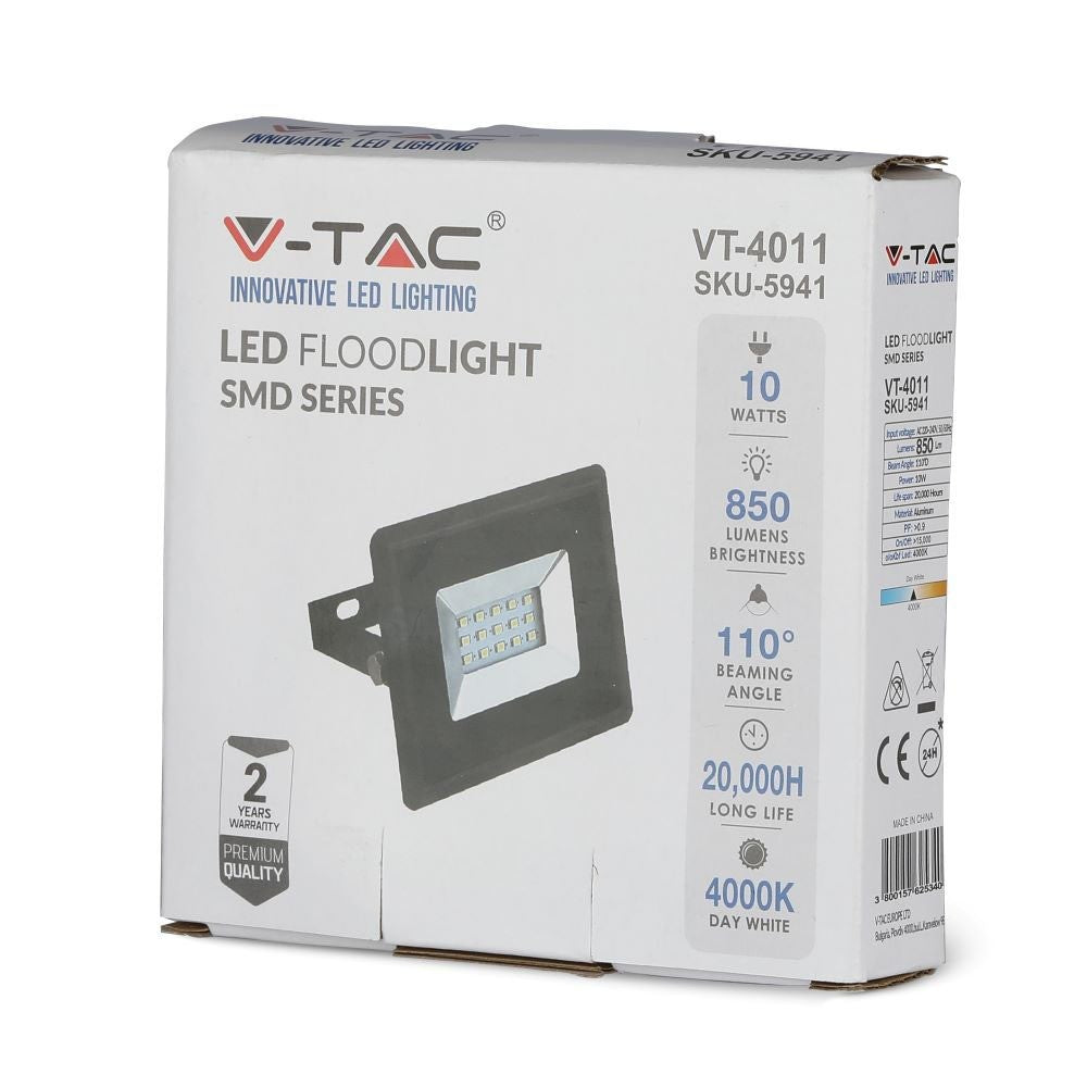 10W Naświetlacz LED SMD / Barwa:6500K / Obudowa: Czarna