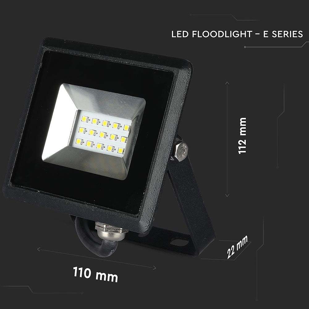 10W Naświetlacz LED SMD / Barwa:3000K / Obudowa: Czarna