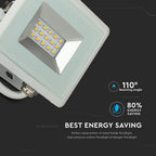 10W Naświetlacz LED SMD / Barwa:3000K / Obudowa: Biała