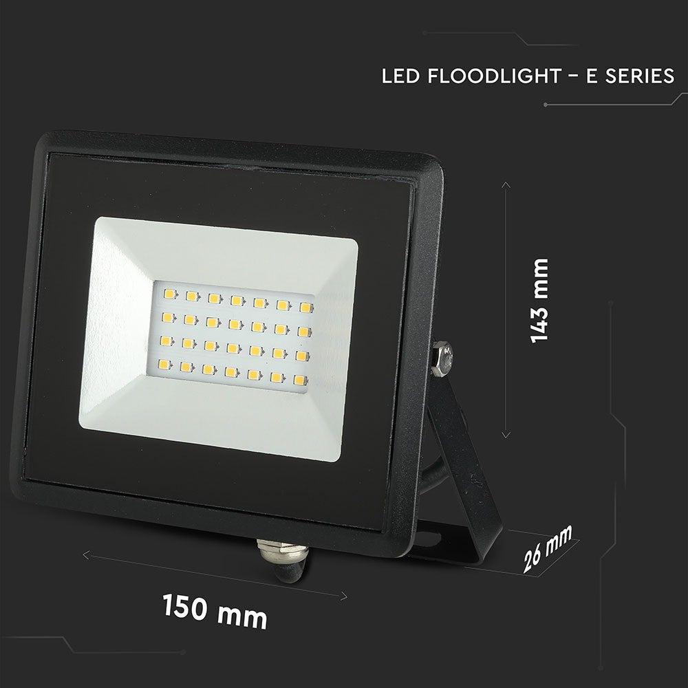 20W Naświetlacz LED SMD / Barwa:4000K / Obudowa: Czarna