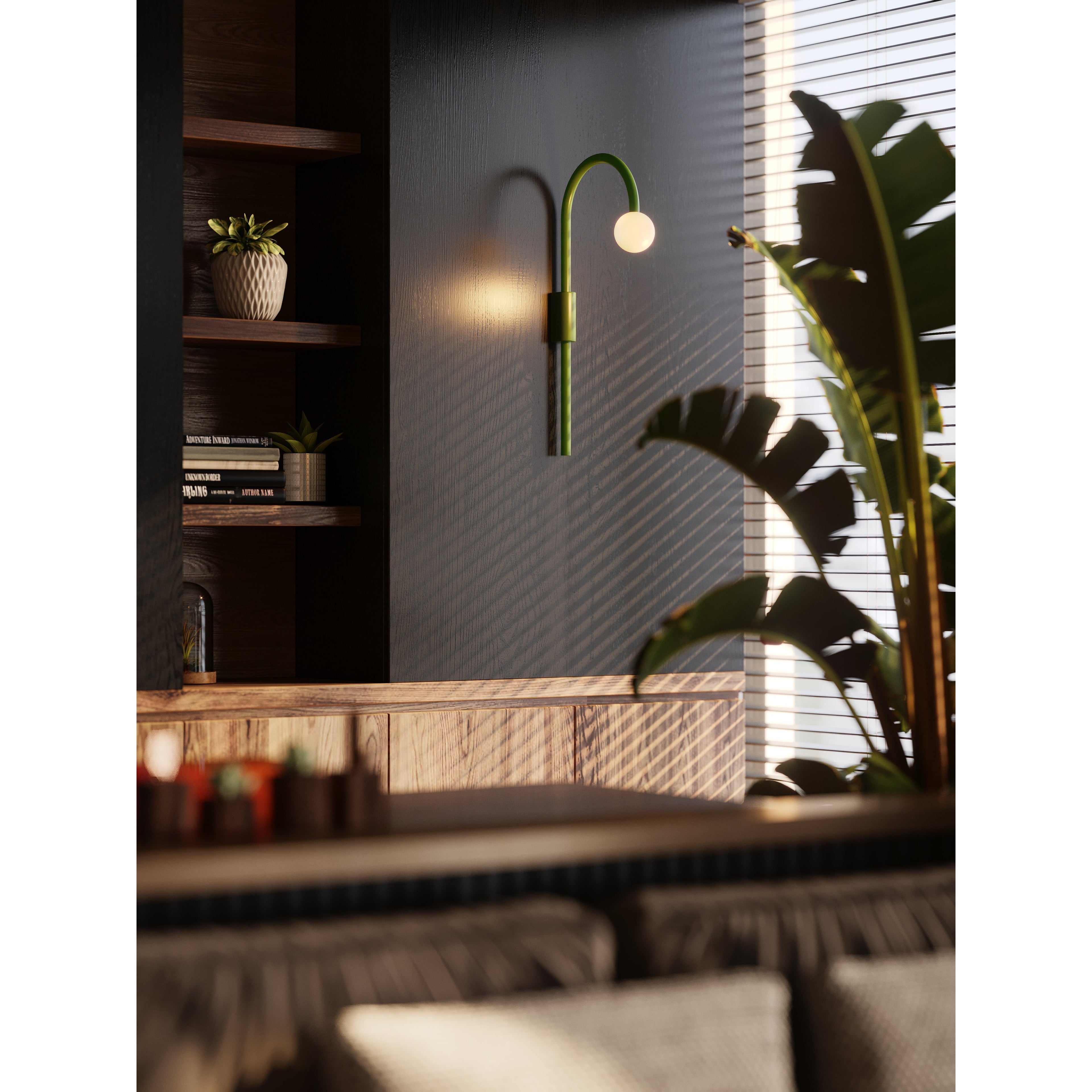 Maxlight Kinkiet Enigma - Metal + szkło - Zielony W0343