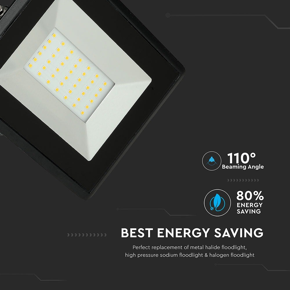 30W Naświetlacz LED SMD / Barwa:6500K / Obudowa: Czarna