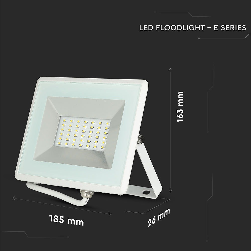30W Naświetlacz LED SMD / Barwa:4000K / Obudowa: Biała