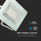 30W Naświetlacz LED SMD / Barwa:4000K / Obudowa: Biała