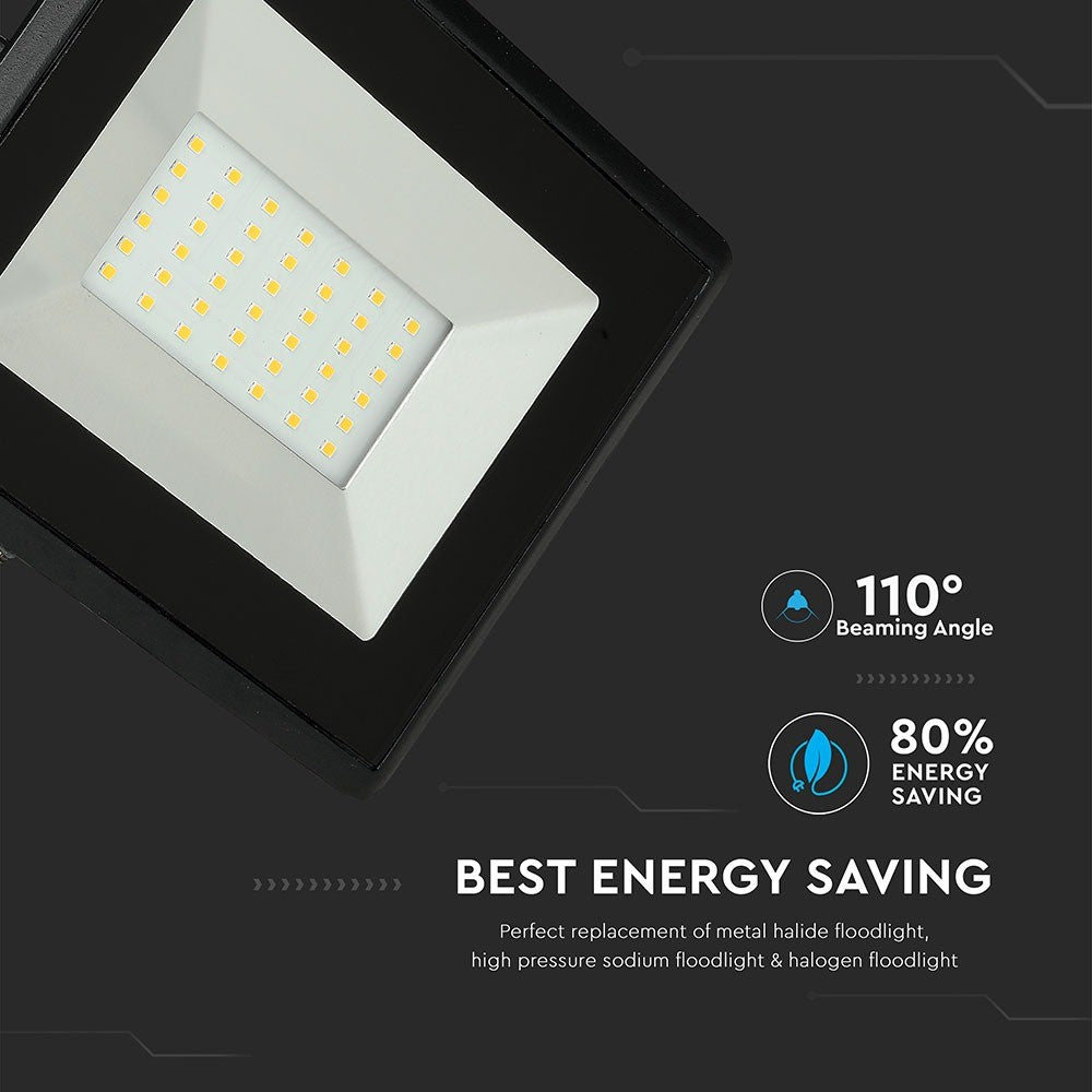 50W Naświetlacz LED SMD / Barwa:4000K / Obudowa: Czarna