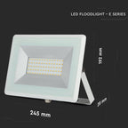 50W Naświetlacz LED SMD / Barwa:3000K / Obudowa: Biała
