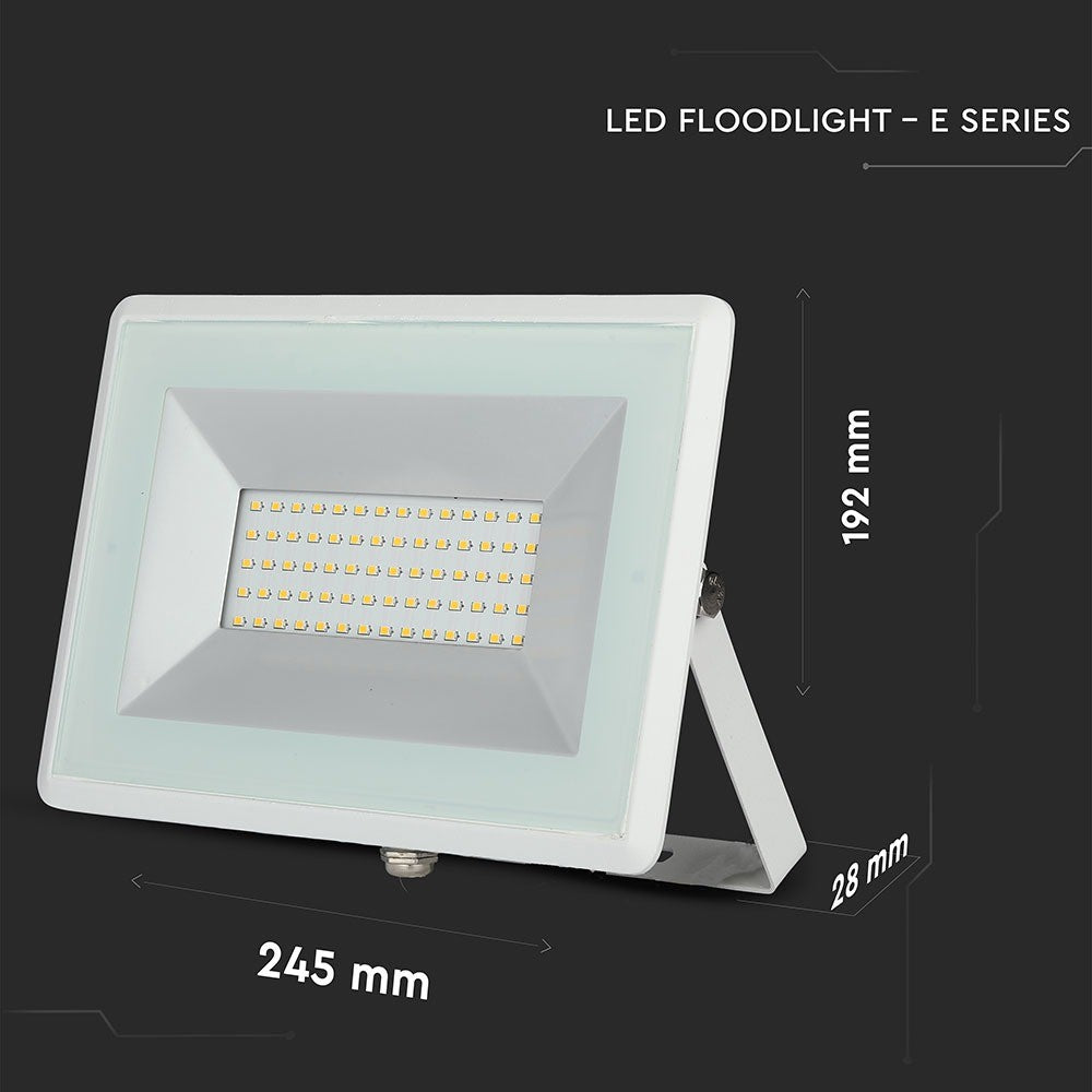 50W Naświetlacz LED SMD / Barwa:6500K / Obudowa: Biała