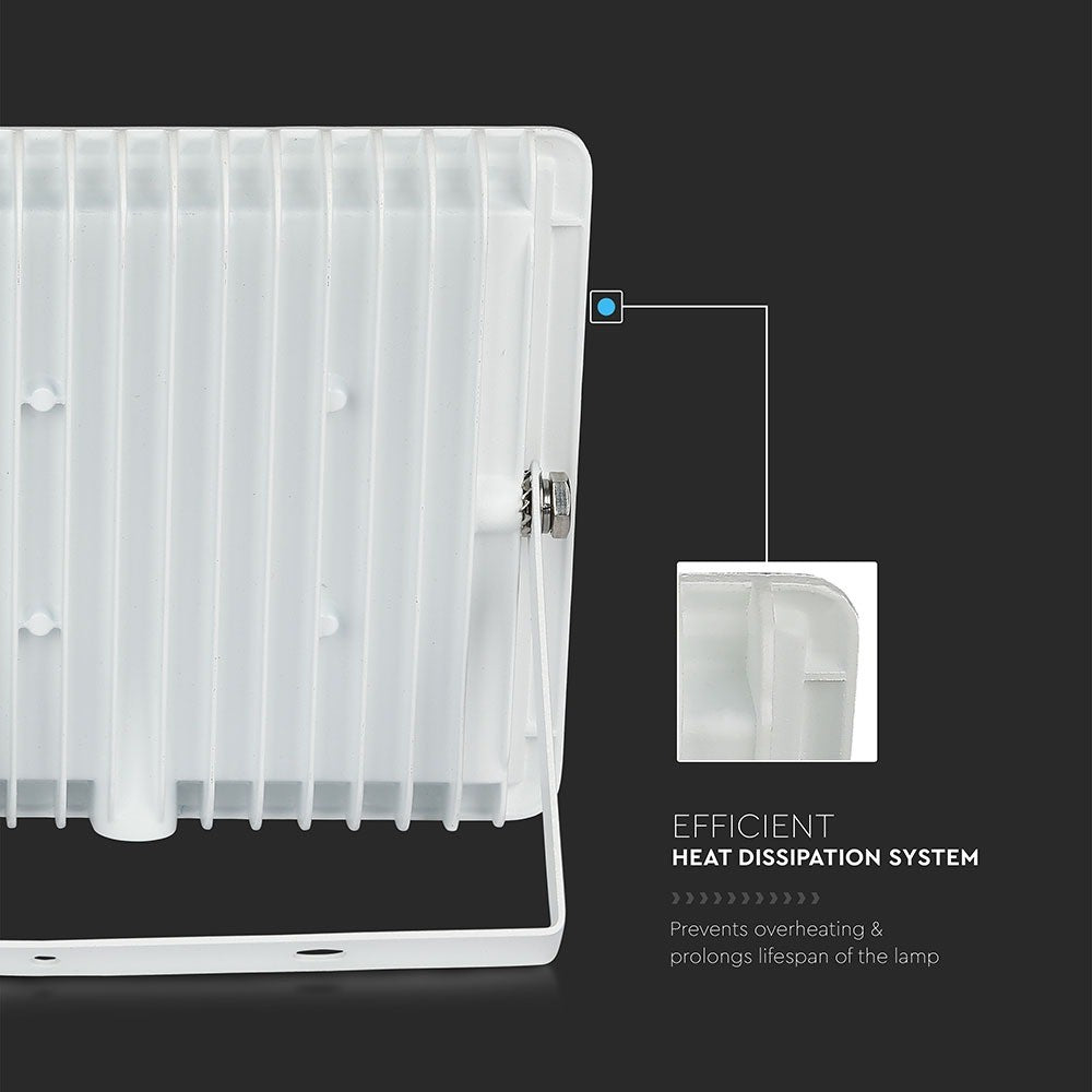 50W Naświetlacz LED SMD / Barwa:6500K / Obudowa: Biała