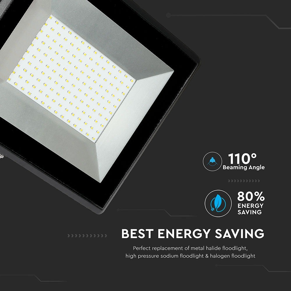 100W Naświetlacz LED SMD / Barwa:3000K / Obudowa: Czarna