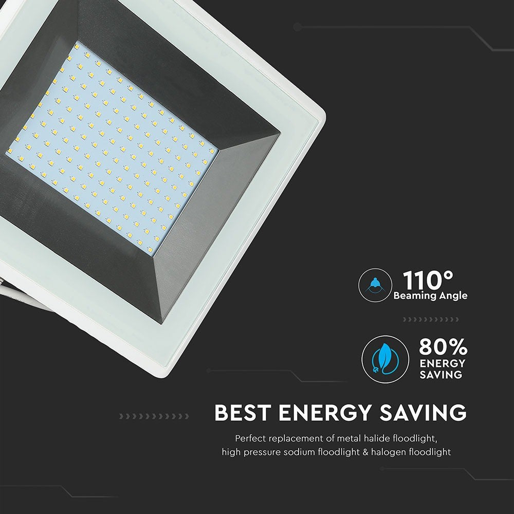 100W Naświetlacz LED SMD / Barwa:4000K / Obudowa: Biała