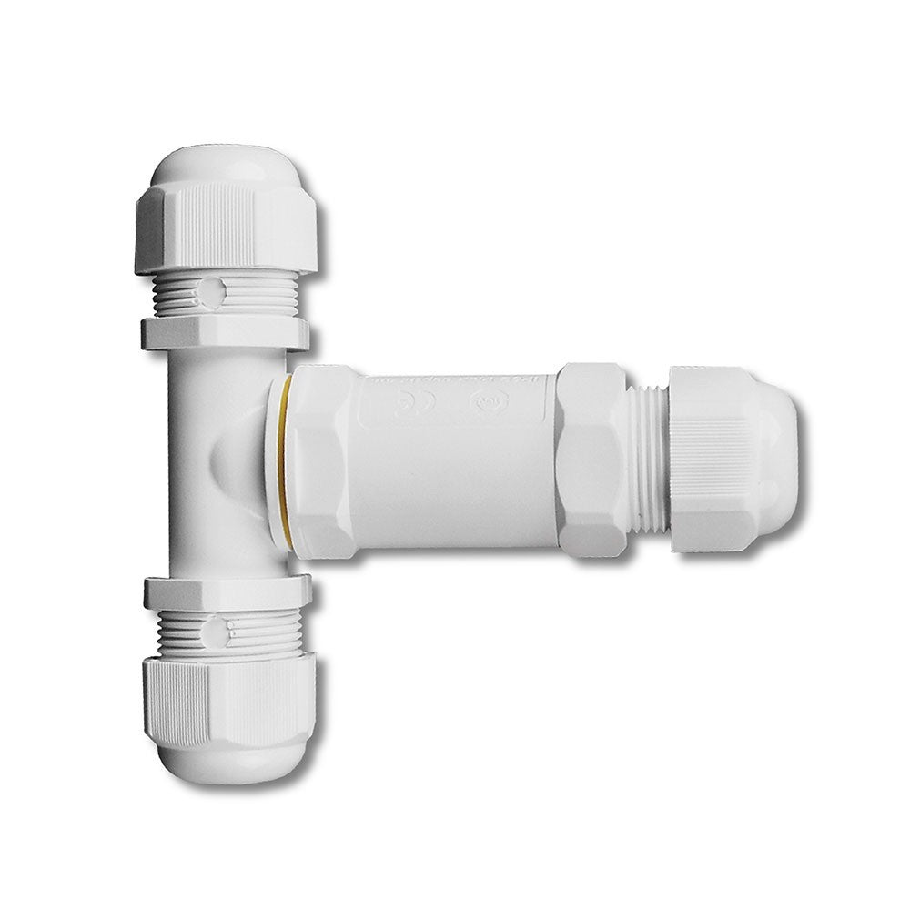 Złącze kablowe hermetyczne do przewodów elektrycznych / Ilość przewodów: 3 / Przekrój żyły: 0,5-4,0mm² / Średnica kabla: 8-12mm / IP68 / Biały