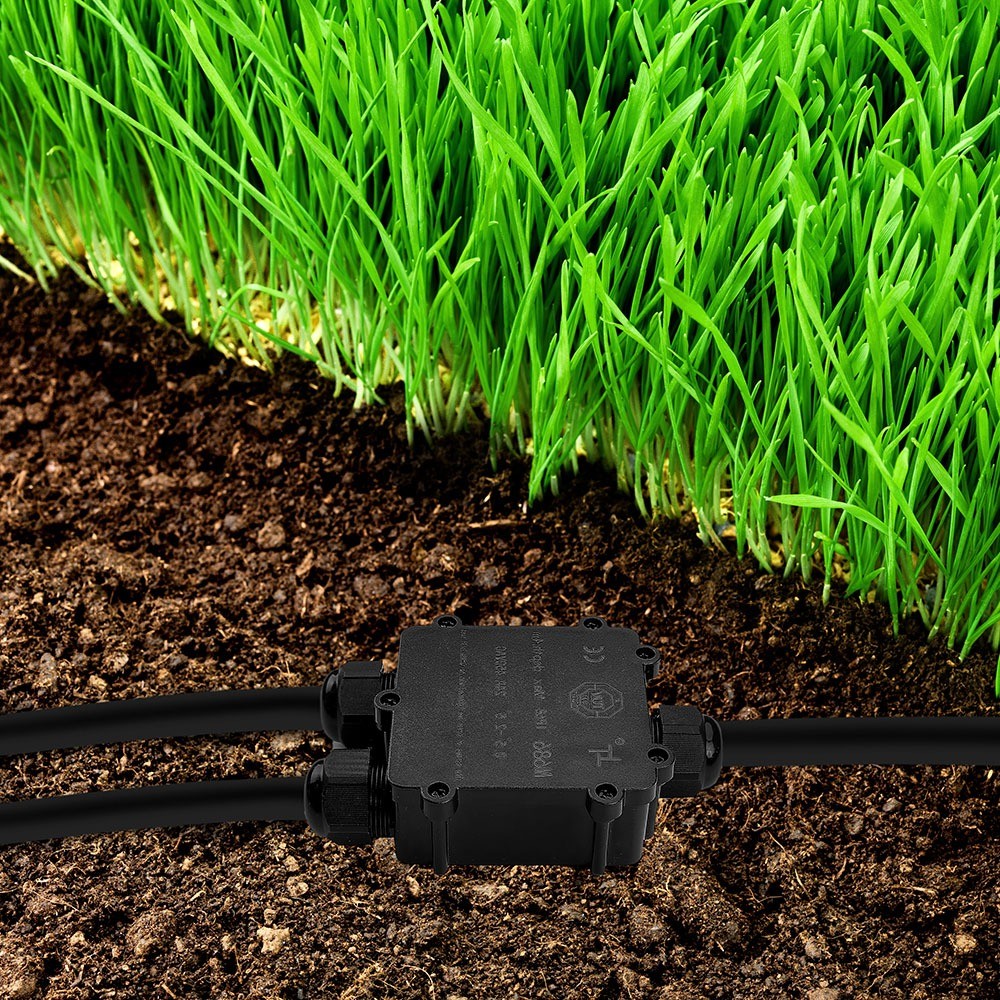 Złącze kablowe hermetyczne do przewodów elektrycznych / Ilość przewodów: 3 / Przekrój żyły: 0,5-2,5mm² / Średnica kabla: 8-12mm / IP68 / Czarny