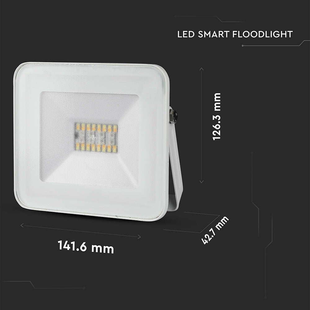 20W Naświetlacz LED SMD / Sterowanie: Bluetooth / Barwa: regulowana w zakresie 3000K,4000K,6000K + RGB / Obudowa: Biała