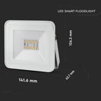 20W Naświetlacz LED SMD / Sterowanie: Bluetooth / Barwa: regulowana w zakresie 3000K,4000K,6000K + RGB / Obudowa: Biała