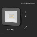 20W Naświetlacz LED SMD / Sterowanie: Bluetooth / Barwa: regulowana w zakresie 3000K,4000K,6000K + RGB / Obudowa: Czarna