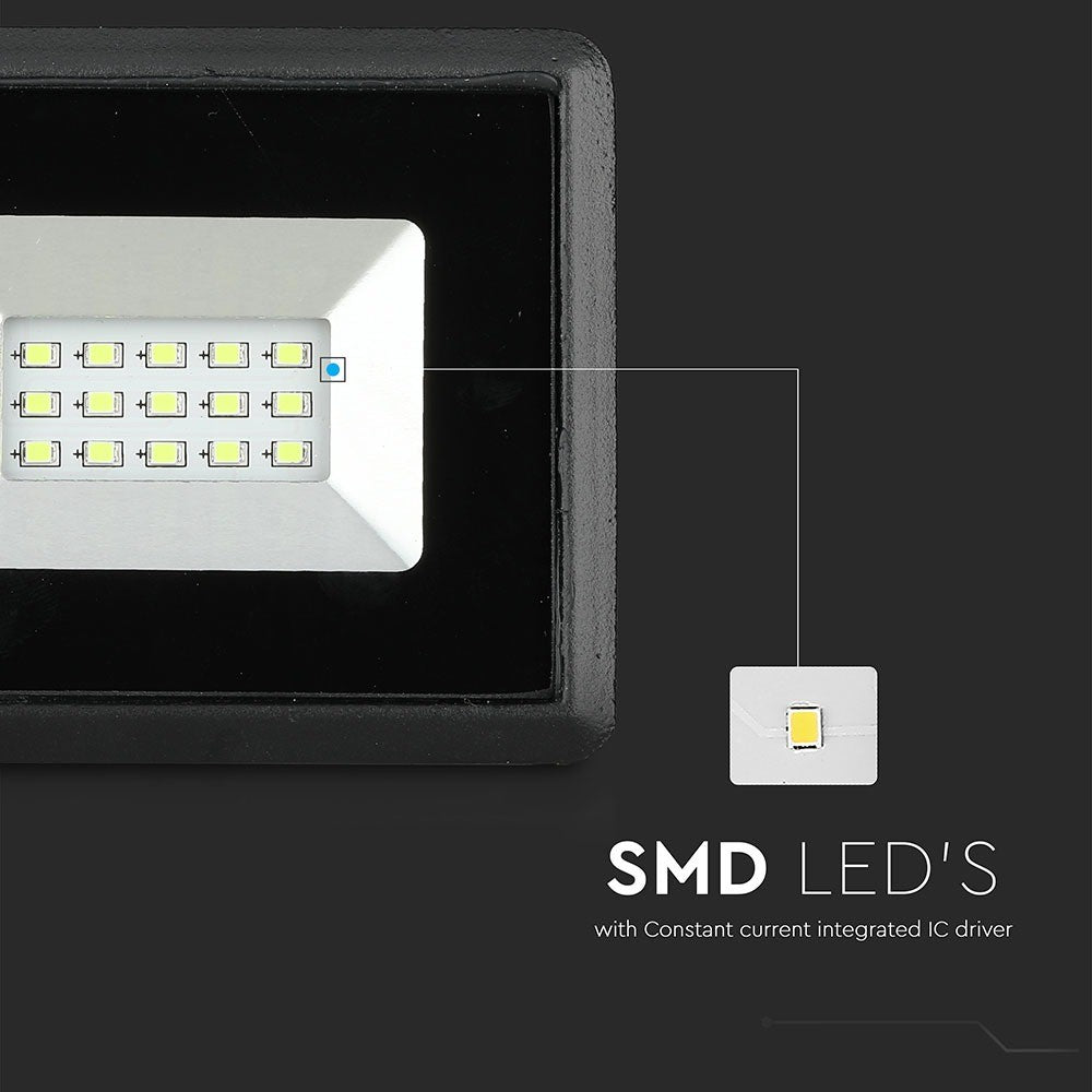 10W Naświetlacz LED SMD / Barwa: Zielony / Obudowa: Czarna