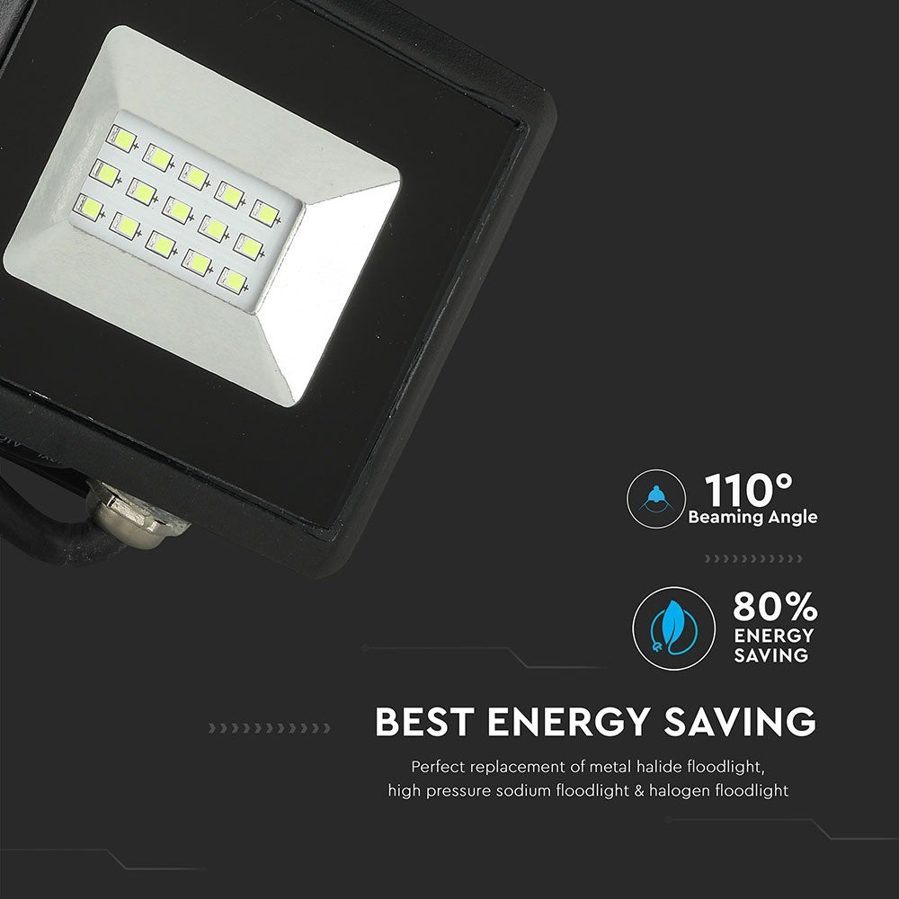 10W Naświetlacz LED SMD / Barwa: Zielony / Obudowa: Czarna