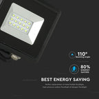 10W Naświetlacz LED SMD / Barwa: Zielony / Obudowa: Czarna