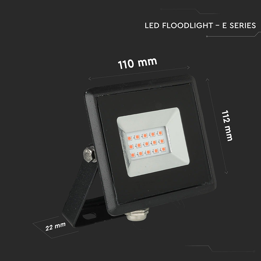 10W Naświetlacz LED SMD / Barwa: Czerwony / Obudowa: Czarna