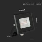 10W Naświetlacz LED SMD / Barwa: Czerwony / Obudowa: Czarna