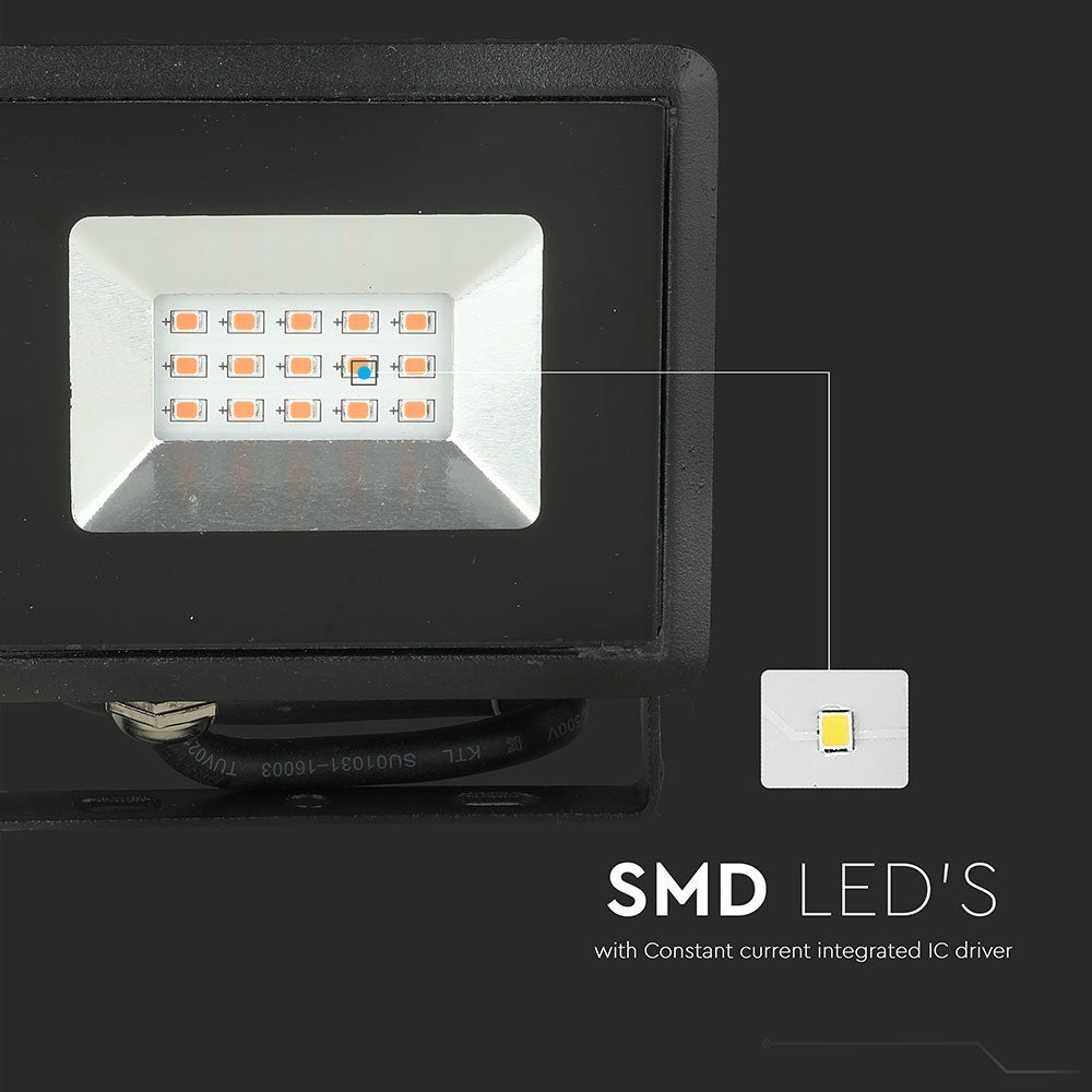 10W Naświetlacz LED SMD / Barwa: Czerwony / Obudowa: Czarna