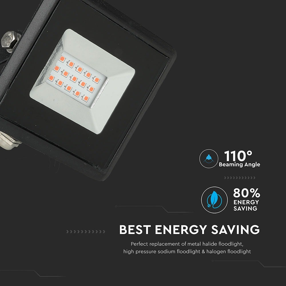 10W Naświetlacz LED SMD / Barwa: Czerwony / Obudowa: Czarna