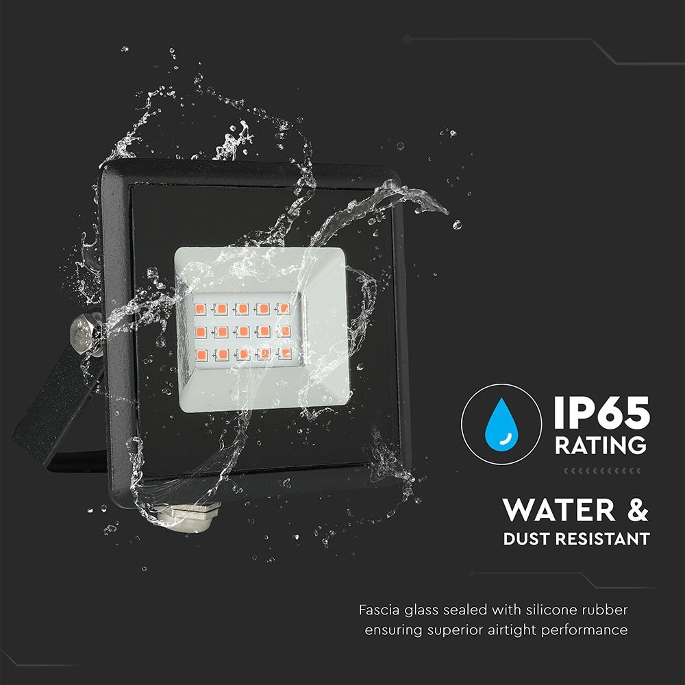 10W Naświetlacz LED SMD / Barwa: Czerwony / Obudowa: Czarna