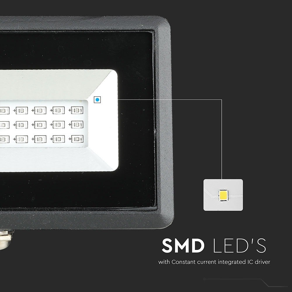 10W Naświetlacz LED SMD / Barwa: Niebieski / Obudowa: Czarna